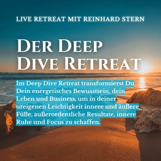 Veranstaltungsplakat: Der Deep Dive Retreat